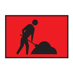 Symbolic Worker 900x600mm Boxed Edge Sign T1-5A