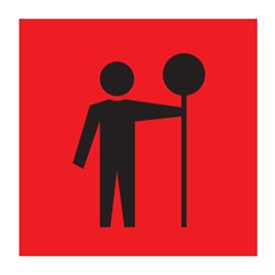 Symbolic Lollipop Man 600x600mm Multi-Message Sign CT284-T1-200-DG