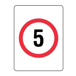 Speed 5km 600x450mm Metal Traffic Sign TC409LM