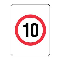 Speed 10km 600x450mm Metal Traffic Sign TC410LM