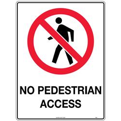 432MP 840223 153P-LP Sign Prohibition No Pedestrian Access Poly 300x225
