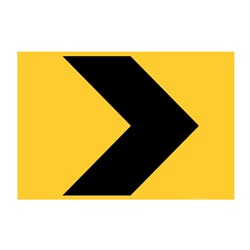 Symbolic Chevron 600x600mm Flat Plate Sign SG210-ALUM