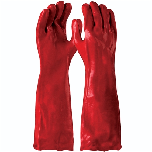 Blue Rapta Red 45cm PVC Gloves