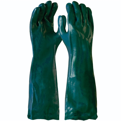 Blue Rapta Green PVC 45cm Sand Dipped Gloves