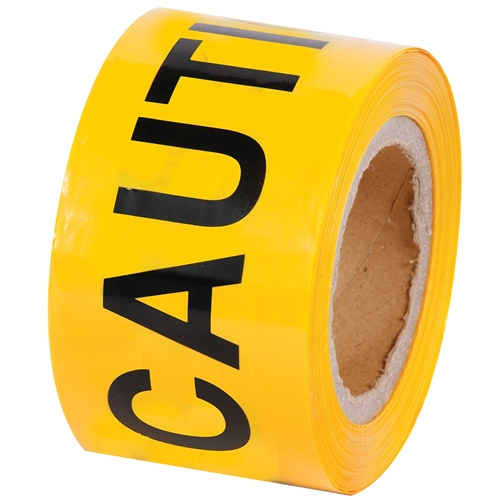 Yellow D/Sided 50m 'CAUTION ASBESTOS' Barrier Tape