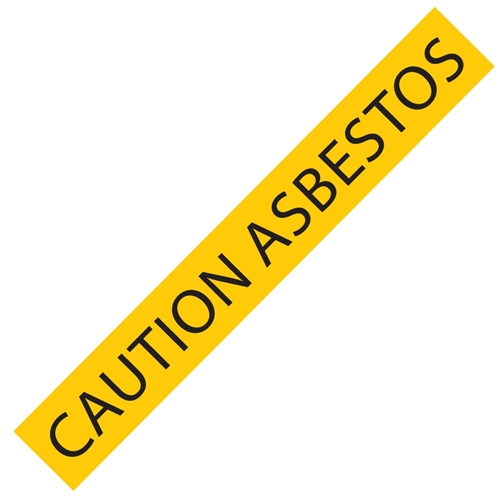 Yellow D/Sided 50m 'CAUTION ASBESTOS' Barrier Tape