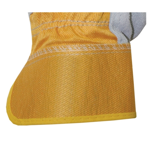 Blue Rapta Grey/Yellow Leather Gloves w/ Safety Cuff