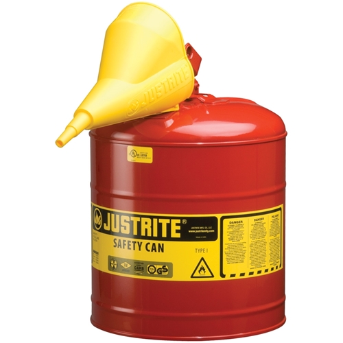 JUSTRITE 19L Type 1 Safety Can w/ Poly Funnel 7150110