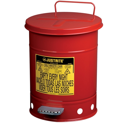 JUSTRITE 23L Oily Waste Safety Can 09100