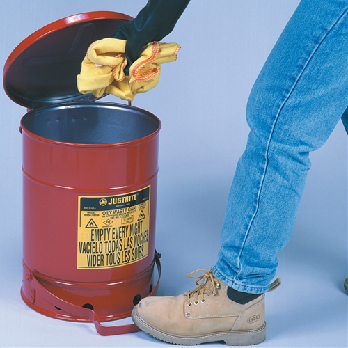 JUSTRITE 23L Oily Waste Safety Can 09100