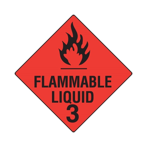 Flammable Liquid 3 Sticker 270 x 270mm