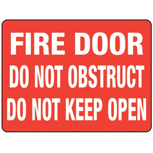 Fire Extinguisher Signs - Fire Door Do Not Block Poly Sign