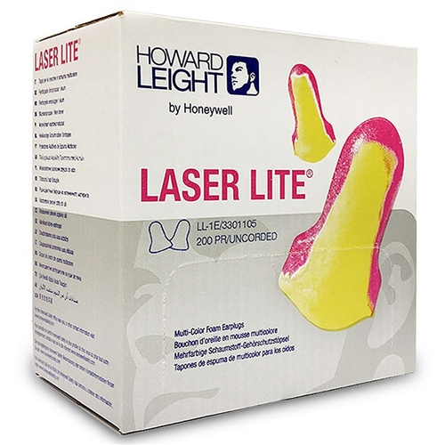 Howard Leight LASER LITE™ LL-1 25dB CL4 Uncorded Earplugs (Bx 200pr)