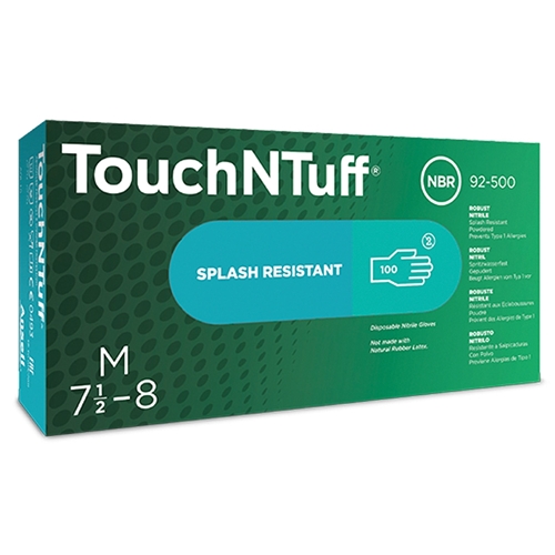 Ansell TouchNTuff® 92-500 Nitrile Disposable Gloves (Bx 100)