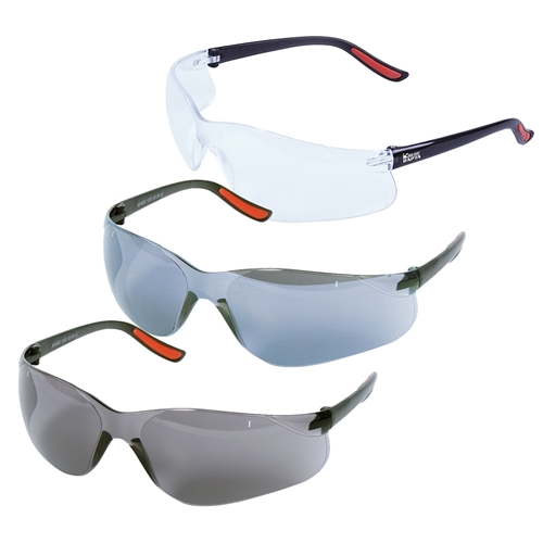 Safety Glasses - Blue Rapta Stormfront Safety Glasses -  Black Frame Light Mirror Lens