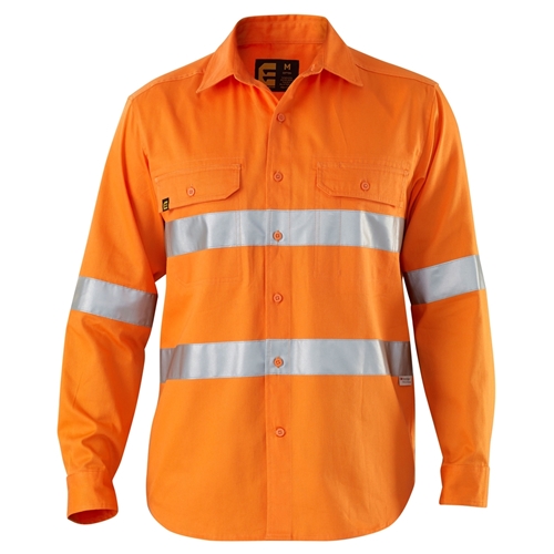 ELEVEN Workwear Hi-Vis 3M™ Taped L/S Drill Shirt