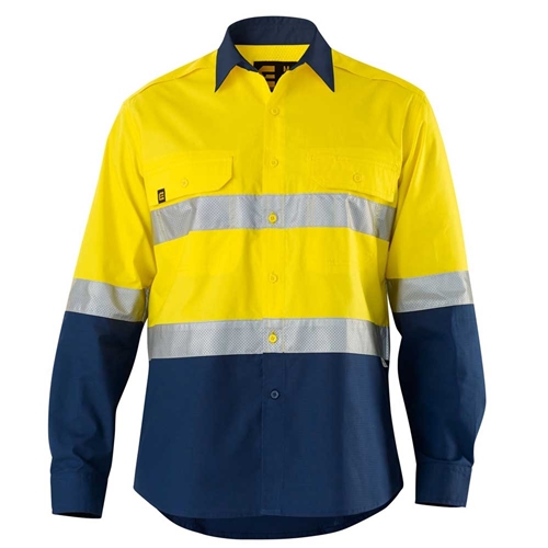 ELEVEN Workwear AEROCOOL Spliced Hi-Vis Perforated 3M™ 'Hoop' Taped Shirt