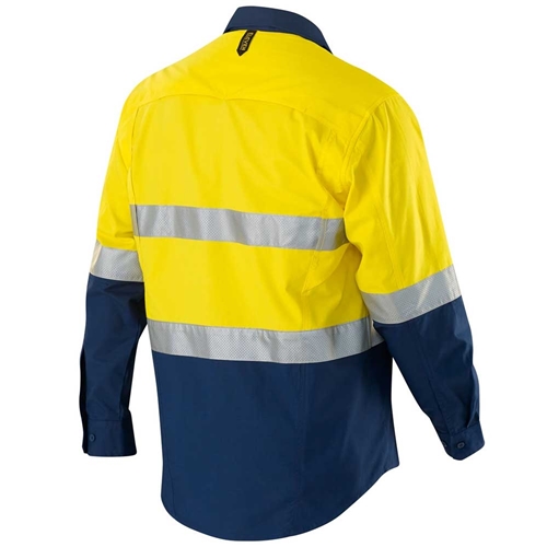 ELEVEN Workwear AEROCOOL Spliced Hi-Vis Perforated 3M™ 'Hoop' Taped Shirt