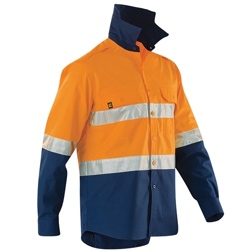 ELEVEN Workwear AEROCOOL Spliced Hi-Vis Perforated 3M™ 'Hoop' Taped Shirt