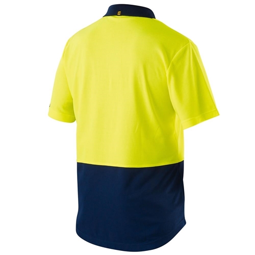ELEVEN Workwear Spliced Hi-Vis Cotton Back Polo Shirt