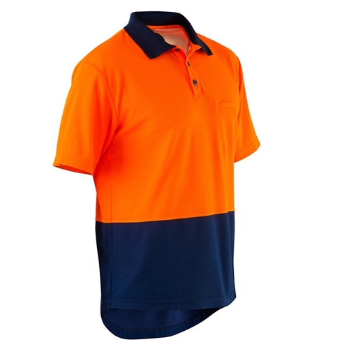 ELEVEN Workwear Spliced Hi-Vis Cotton Back Polo Shirt