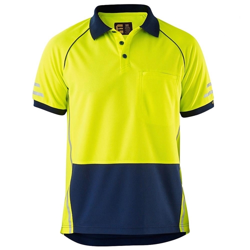 ELEVEN Workwear AEROCOOL Spliced Hi-Vis Polo Shirt