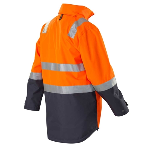ELEVEN Workwear Spliced Hi-Vis 3M™ 'Hoop' Taped Waterproof Jacket