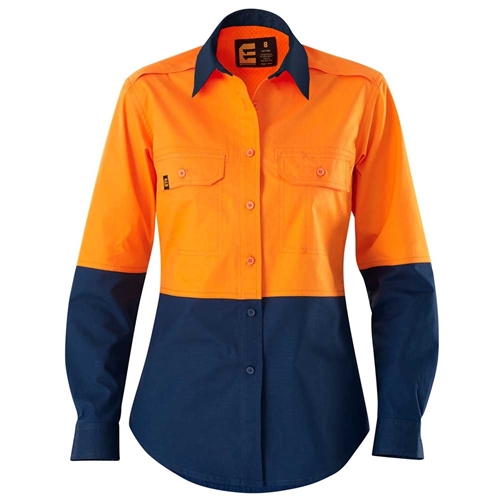 ELEVEN Workwear Women’s AEROCOOL Spliced Hi-Vis L/S Shirt