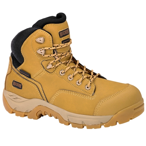 MAGNUM Precision Max Side Zip Waterproof Lace Up Work Safety Boots - Wheat